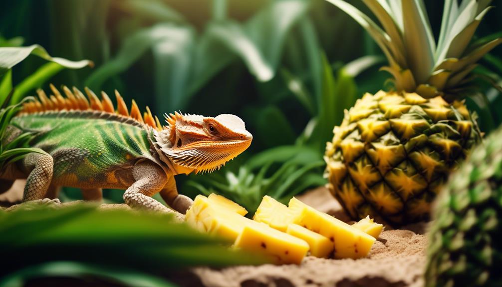 bearded dragons and pineapple