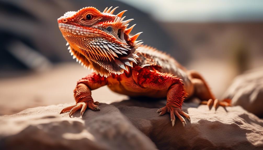 unique red bearded dragon