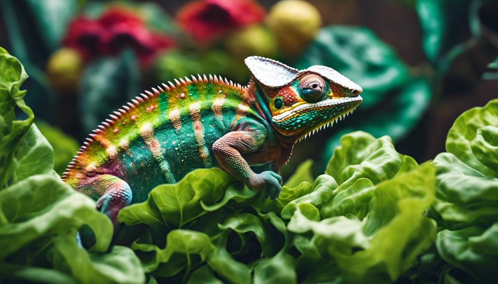 chameleons and lettuce diet